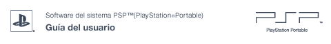 Guía del usuario de PSP™ (PlayStation&reg;Portable)