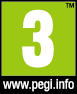 Pan European Game Information 3，家長監控等級2，對象年齡的參考指標為3歲以上。