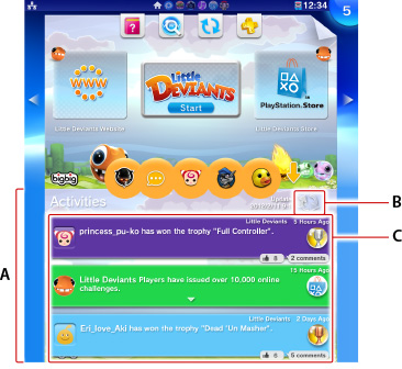 LiveArea。由A到C。