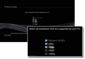 Playstation resolution shop settings