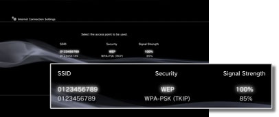 ssid for ps3