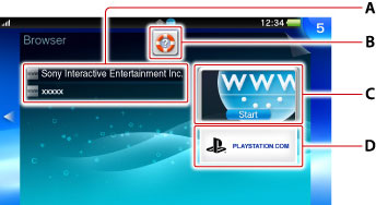 LiveArea screen for Browser PlayStation Vita User s Guide